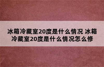 冰箱冷藏室20度是什么情况 冰箱冷藏室20度是什么情况怎么修